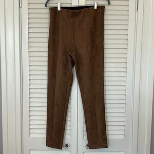 NWT Loft skinny leggings pants faux suede brown 6 women